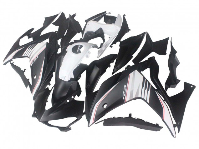 2015-2018 Yamaha YZF R3/R25 Motorcycle Fairing - White Red Matte Black Canada