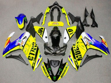 Cheap 2015-2018 Yamaha YZF R3/R25 Motorcycle Fairings - Yellow Blue Black Monster Canada