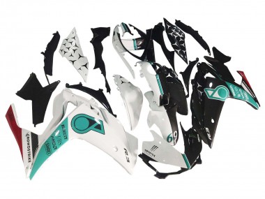 Cheap 2015-2018 Yamaha YZF R3/R25 Motorcycle Fairings - White Green Glossy Black Canada
