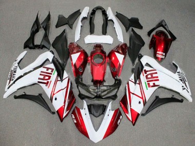 Cheap 2015-2018 Yamaha YZF R3/R25 Motorcycle Fairings - White Red Fiat Motul Canada