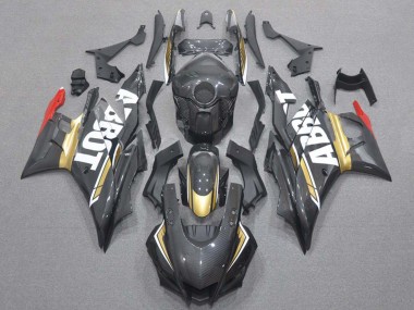 Cheap 2019-2021 Yamaha YZF R3/R25 Motorcycle Fairings - Red Gold Black Carbon Fiber Style Canada