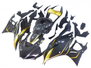 Cheap 2019-2021 Yamaha YZF R3/R25 Motorcycle Fairings - Gold Black Carbon Fiber Canada
