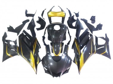 Cheap 2019-2021 Yamaha YZF R3/R25 Motorcycle Fairings - Gold Black Carbon Fiber Canada