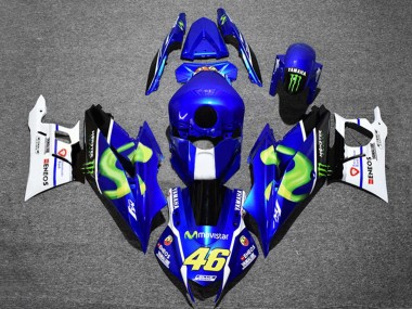 Cheap 2019-2021 Yamaha YZF R3/R25 Motorcycle Fairings - Blue White Green Black Monster MoviStar ENEOS 46 Canada