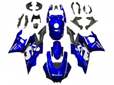 Cheap 2019-2021 Yamaha YZF R3/R25 Motorcycle Fairings - Blue White Black MoviStar ENEOS Canada