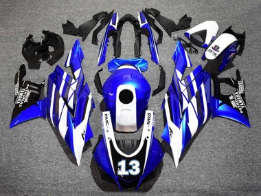 Cheap 2019-2021 Yamaha YZF R3/R25 Motorcycle Fairings - Blue White Black Yamalube Petronas 13 Canada