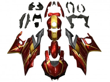Cheap 2019-2021 Yamaha YZF R3/R25 Motorcycle Fairings - Red Gold Matte Black Canada