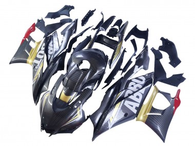 Cheap 2022-2024 Yamaha YZF R3/R25 Motorcycle Fairings - Black Carbon Fiber Style Gold Red ABBOT Canada