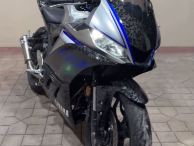 Cheap 2022-2024 Yamaha YZF R3/R25 Motorcycle Fairings - Marble Black Silver Blue Forged Carbon Fiber Style Canada