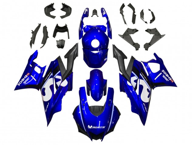 2022-2024 Yamaha YZF R3/R25 Motorcycle Fairings - Blue White Black MoviStar ENEOS Canada