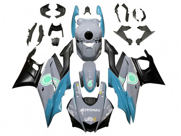 2022-2024 Yamaha YZF R3/R25 Motorcycle Fairings - Nardo Grey Blue Green Black Petronas Canada