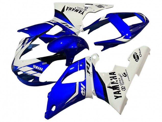 1998-1999 Yamaha YZF 1000 R1 Motorcycle Fairings - White Blue Black Canada