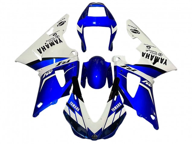 1998-1999 Yamaha YZF 1000 R1 Motorcycle Fairings - White Blue Black Canada