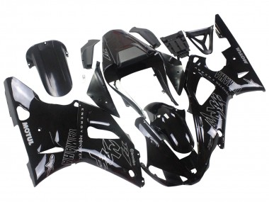 Cheap 2000-2001 Yamaha YZF 1000 R1 Motorcycle Fairings - Glossy Black White Monster Motul Canada