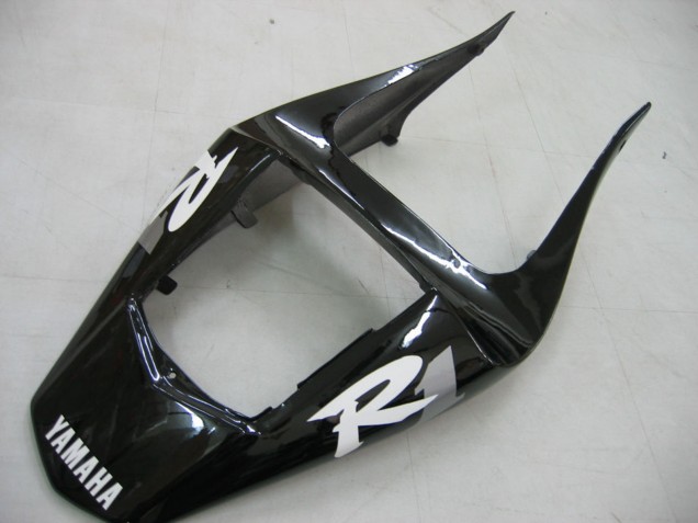 2000-2001 Yamaha YZF 1000 R1 Motorcycle Fairings - Glossy Black White Decal Canada