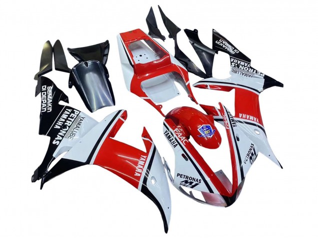 2002-2003 Yamaha YZF 1000 R1 Motorcycle Fairings - White Red Black Petronas Canada