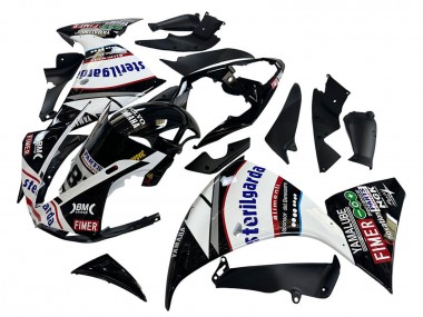 Cheap 2009-2011 Yamaha YZF 1000 R1 Motorcycle Fairings - Glossy Black White Red Volvo Fimer Yamalube 87 Canada