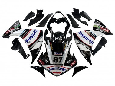 Cheap 2009-2011 Yamaha YZF 1000 R1 Motorcycle Fairings - Glossy Black White Red Volvo Fimer Yamalube 87 Canada