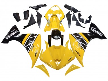 Cheap 2009-2011 Yamaha YZF 1000 R1 Motorcycle Fairing Kits - Yellow White Black Stripe Canada