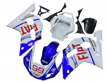 Cheap 1998-2002 Yamaha YZF 600 R6 Motorcycle Fairings - White Blue Red Fiat 99 Canada