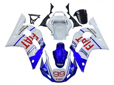 Cheap 1998-2002 Yamaha YZF 600 R6 Motorcycle Fairings - White Blue Red Fiat 99 Canada