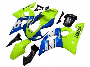 Cheap 1998-2002 Yamaha YZF 600 R6 Motorcycle Fairings - Neon Green Blue White Champions Canada
