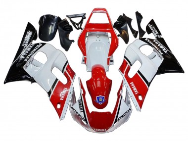 Cheap 1998-2002 Yamaha YZF 600 R6 Motorcycle Fairings - White Red Black Petronas Yamalube 50th Canada
