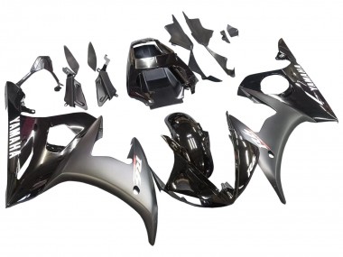 Cheap 2006-2009 Yamaha YZF R6S Motorcycle Fairings - Glossy Black Matte Black White Decals Canada