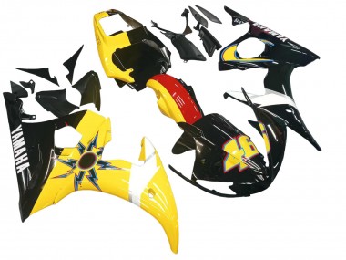 Cheap 2006-2009 Yamaha YZF R6S Motorcycle Fairings - Yellow Red Glossy Black 46 Canada