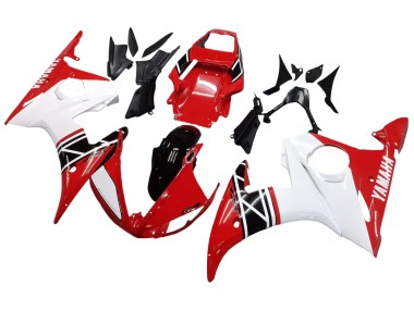 Cheap 2003-2004 Yamaha YZF R6 Motorcycle Fairing - White Red Glossy Black Canada
