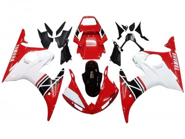 Cheap 2003-2004 Yamaha YZF R6 Motorcycle Fairing - White Red Glossy Black Canada