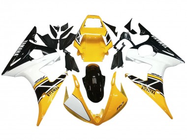 Cheap 2006-2009 Yamaha YZF R6S Motorcycle Fairings - Yellow White Glossy Black Canada