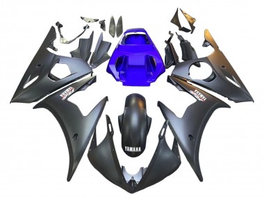 Cheap 2003-2004 Yamaha YZF R6 Motorcycle Fairings - Blue Matte Black Canada