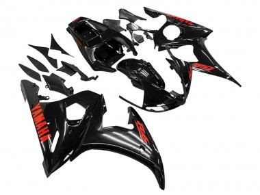 Cheap 2006-2009 Yamaha YZF R6S Motorcycle Fairings - Glossy Black Red Canada