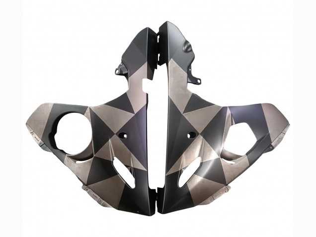 2003-2004 Yamaha YZF R6 Motorcycle Fairings - Grey Matte Black Geometric Canada