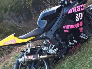 Cheap 2006-2009 Yamaha YZF R6S Motorcycle Fairings - Yellow Pink Glossy Black Rossi Repsol 46 Canada