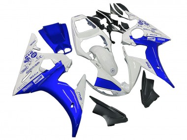 Cheap 2003-2004 Yamaha YZF R6 Motorcycle Fairings - White Blue GYTR Canada