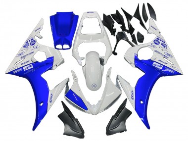 Cheap 2003-2004 Yamaha YZF R6 Motorcycle Fairings - White Blue GYTR Canada