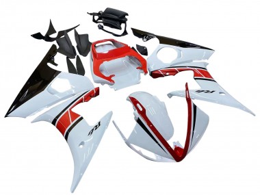 Cheap 2006-2009 Yamaha YZF R6S Motorcycle Fairings - White Red Glossy Black Canada