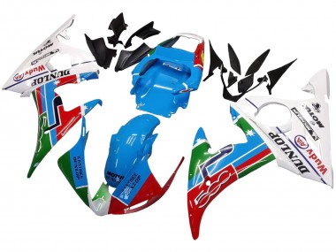Cheap 2005 Yamaha YZF 600 R6 Motorcycle Fairings - Light Blue White Green Red Kastinee Dunlop Motul Canada