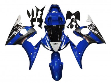 Cheap 2005 Yamaha YZF 600 R6 Motorcycle Fairings - Blue White Black Yamalube Canada