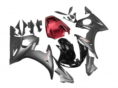 Cheap 2005 Yamaha YZF 600 R6 Motorcycle Fairings - Matte Black Glossy Black Grey Red Canada