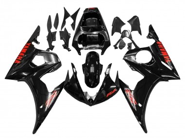 Cheap 2005 Yamaha YZF 600 R6 Motorcycle Fairings - Black Red Canada