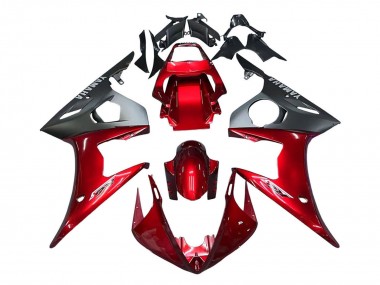 Cheap 2005 Yamaha YZF 600 R6 Motorcycle Fairing Kits - Red Matte Black Canada