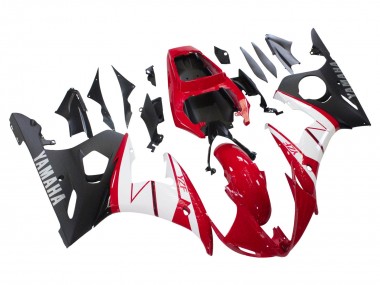 Cheap 2005 Yamaha YZF 600 R6 Motorcycle Fairings - Red White Matte Black Canada