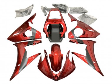 Cheap 2005 Yamaha YZF 600 R6 Motorcycle Fairings - Red Matte Black Canada
