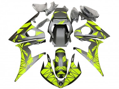 Cheap 2005 Yamaha YZF 600 R6 Motorcycle Fairings - Matte Black Neon Green Canada