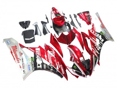Cheap 2006-2007 Yamaha YZF 600 R6 Motorcycle Fairings - White Red Black Green Monster Milwaukee Canada