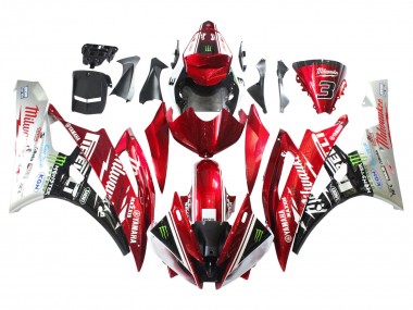 Cheap 2006-2007 Yamaha YZF 600 R6 Motorcycle Fairings - White Red Black Green Monster Milwaukee Canada