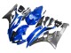 2006-2007 Yamaha YZF 600 R6 Motorcycle Fairings - Blue White Glossy Black Canada